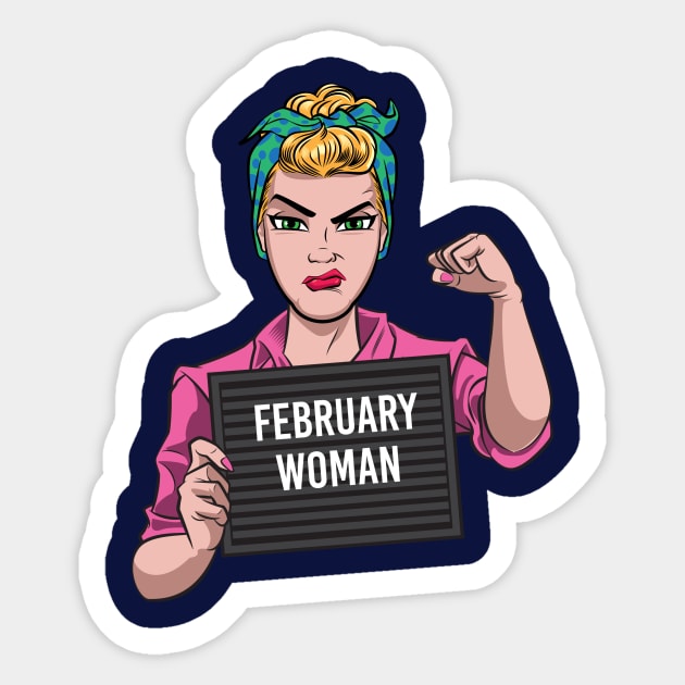 february woman Sticker by Surta Comigo